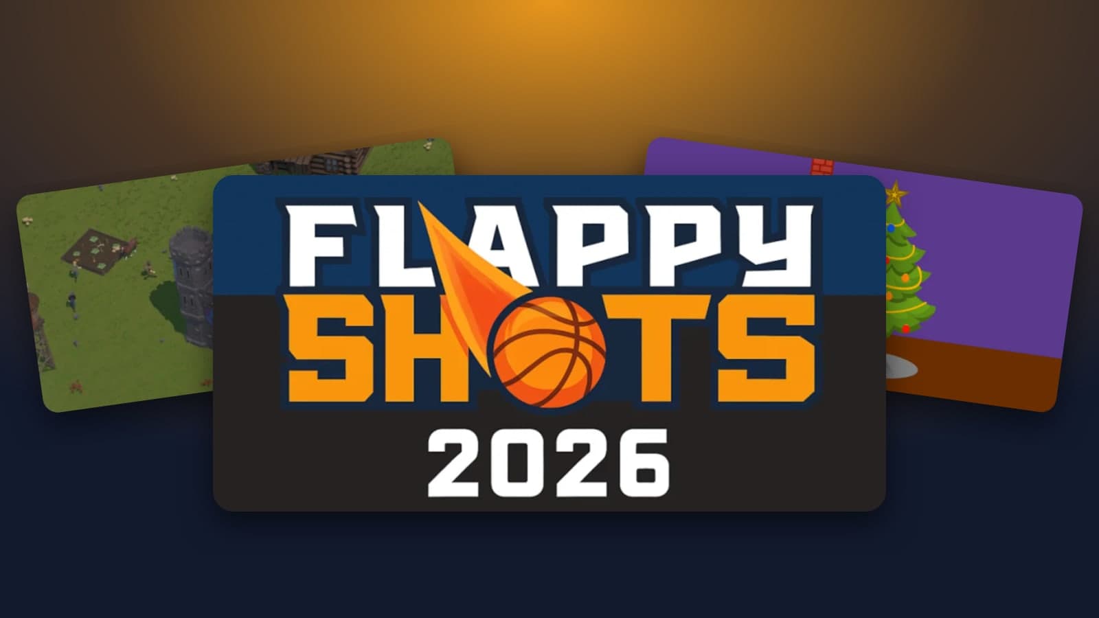 Flappy Shots 2026 title card in front of After The Storm and Christmas Tree Clicker